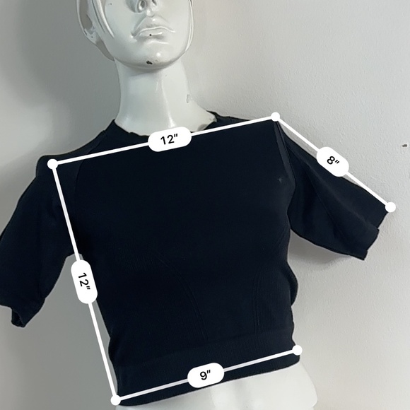 FILIPPA K Black Cropped Boxy Tee, Small - Picture 3 of 9